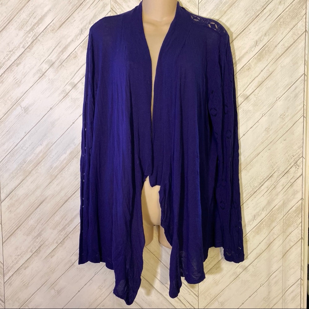 Purple cardigan